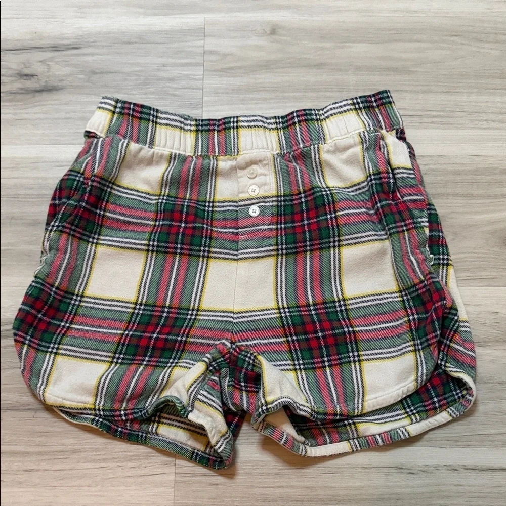 Aerie Plaid Button-Up Boxer Shorts size Xs